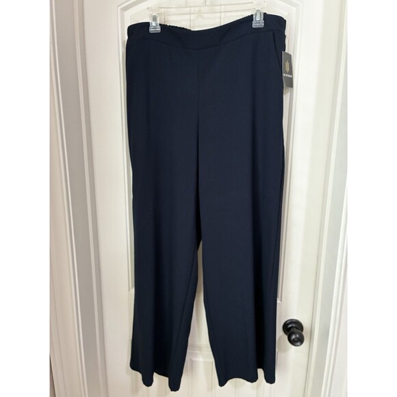 I.N. Studio Women's NVY Blue Wide Leg Trousers Pants Size Large NWT - Picture 1 of 3